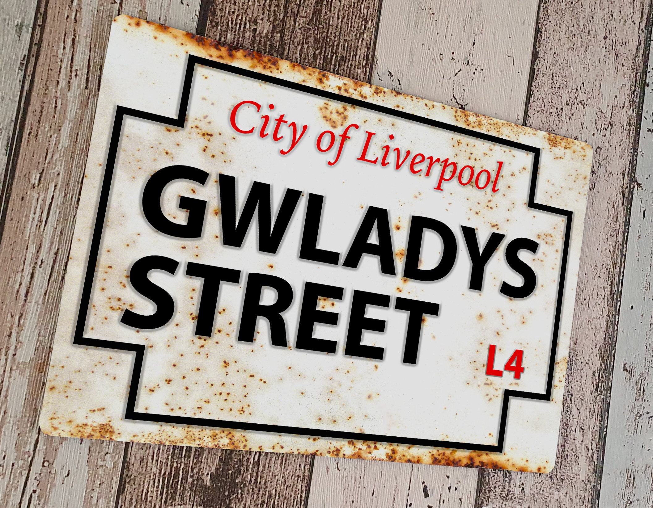Gwladys Street everton FC Vintage Street Sign Etsy UK