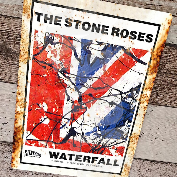 The Stone Roses Waterfall vintage Aluminium Sign