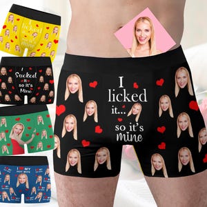 Custom Face Boxers: Personalized Photo Underwear, Valentine's Gift