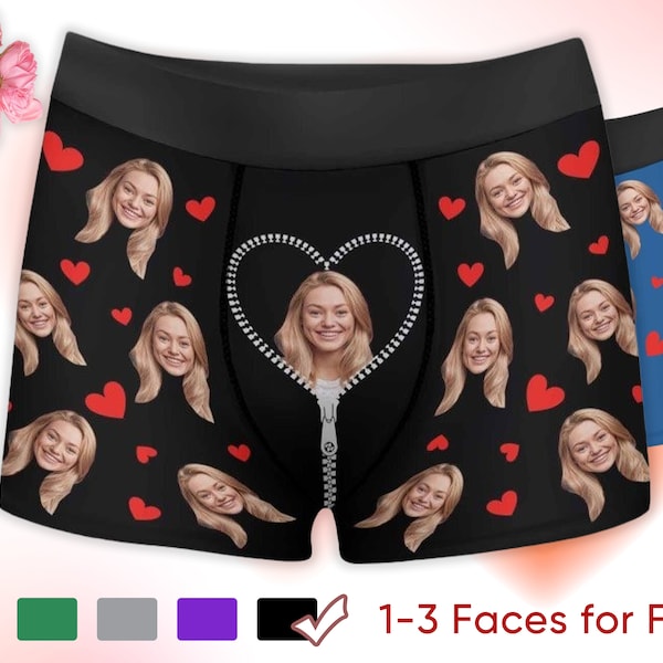 custom face boxers, Custom Photo Boxer Briefs, Personalized Men Underwear with Face,Personalized Anniversary Valentine's Day Gift for Him BF
