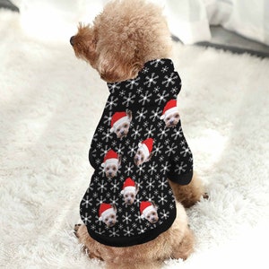 Photo Custom Pet Hoodie: Personalized Dog & Cat Clothing Schwarz