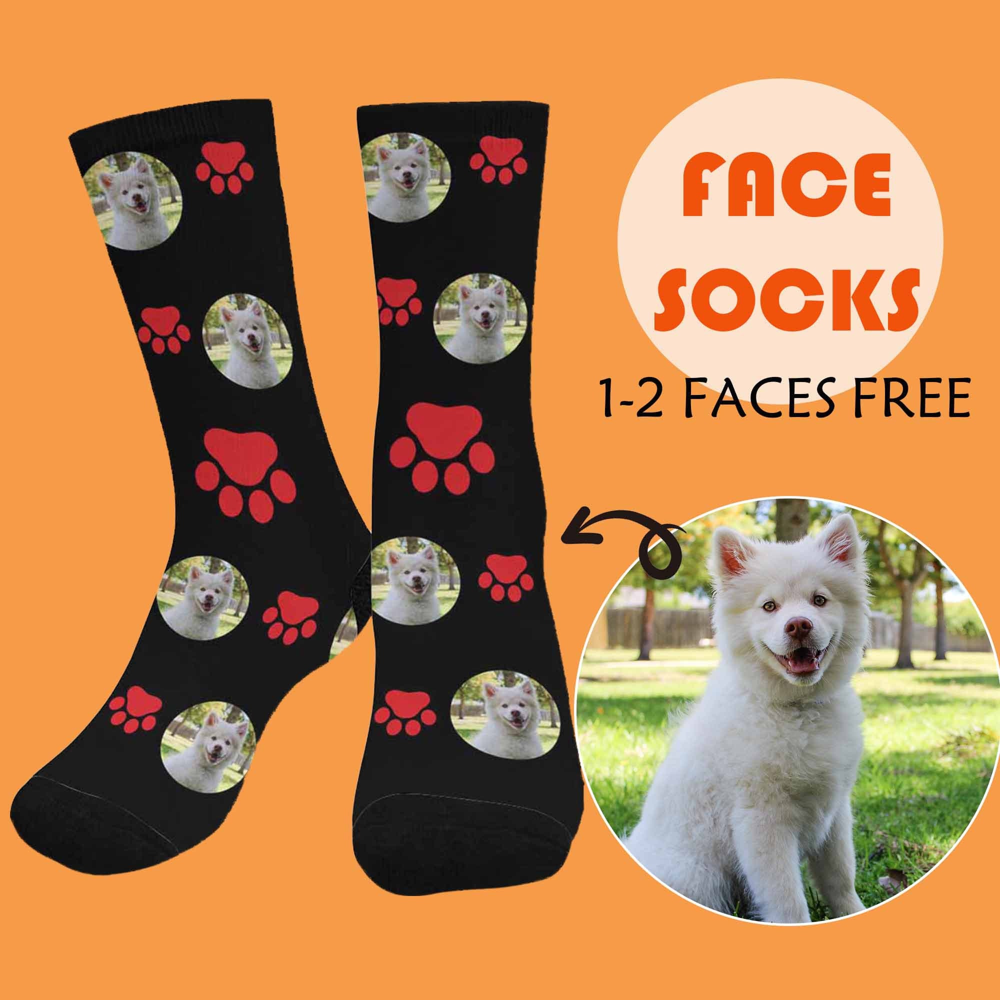 Custom Pet Face Socks Personalized Photo Socks Picture Etsy