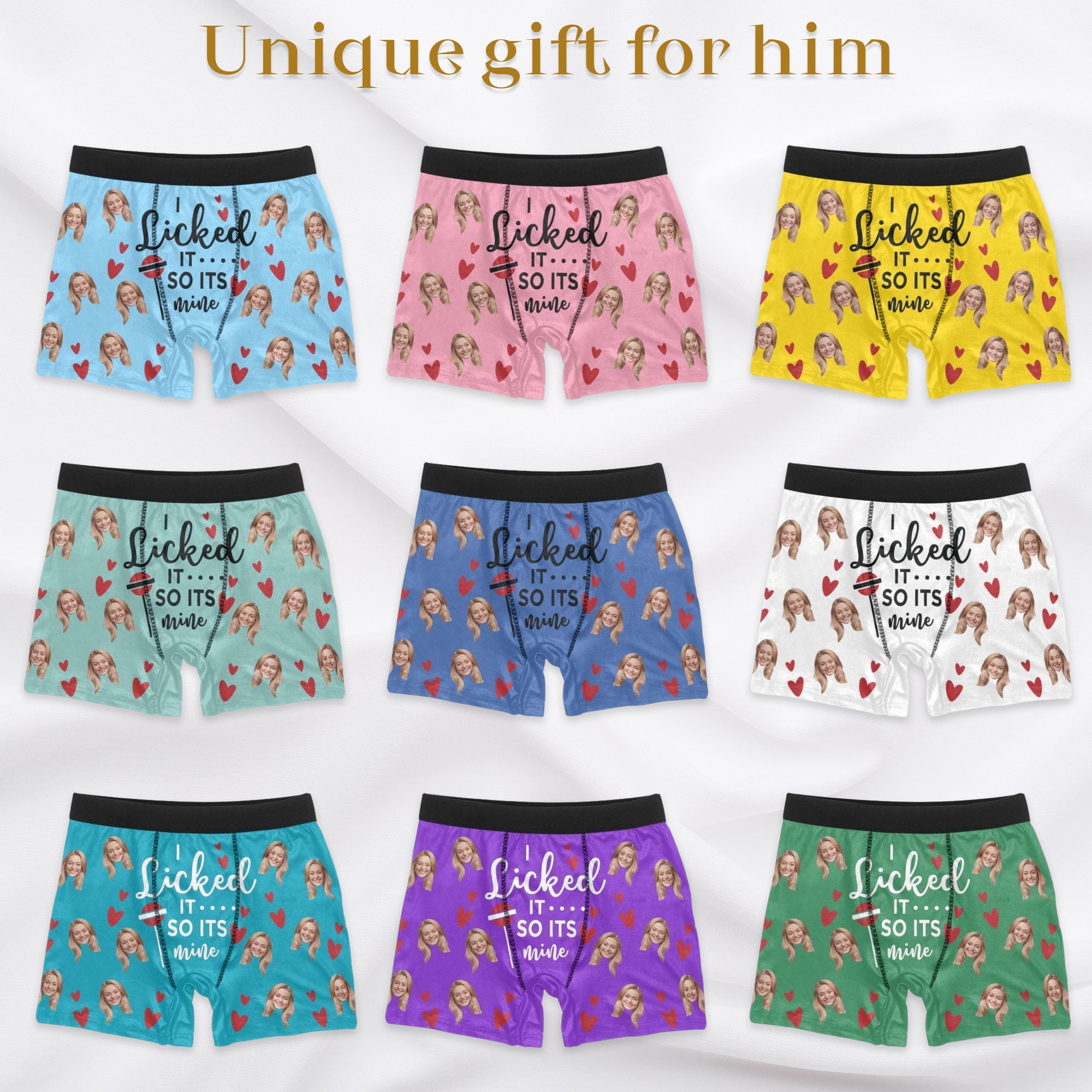 Custom Face Boxers Brief, Personalize Photo Boxers, Custom Men