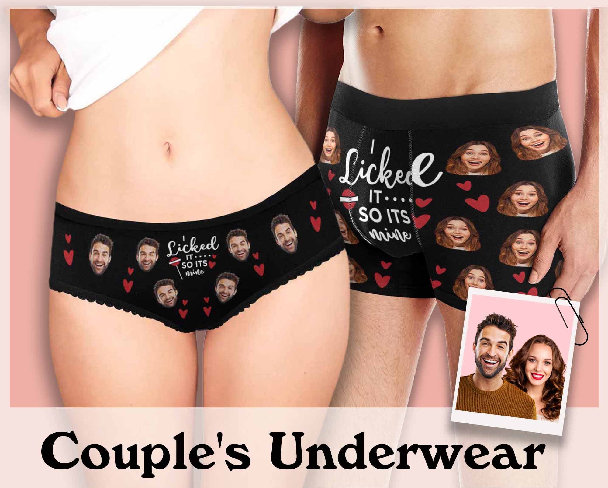 customize Matching Couple's Underwear set Cotton girlfrien bride