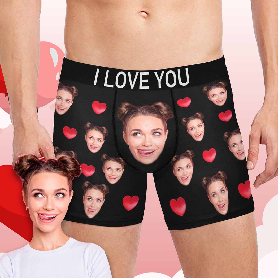 Face Custom Men Boxers, Men's Boxers With Customizable Waistband