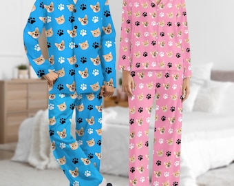 Custom Pet Face Pajamas: Personalized Dog & Cat Photo PJs