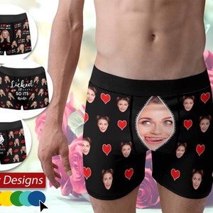 Custom Face Boxers Brief, Personalize Photo Boxers, Custom Men Underwear,  Best Birthday/wedding/anniversary Valentine's Day Gifts for Him BF 