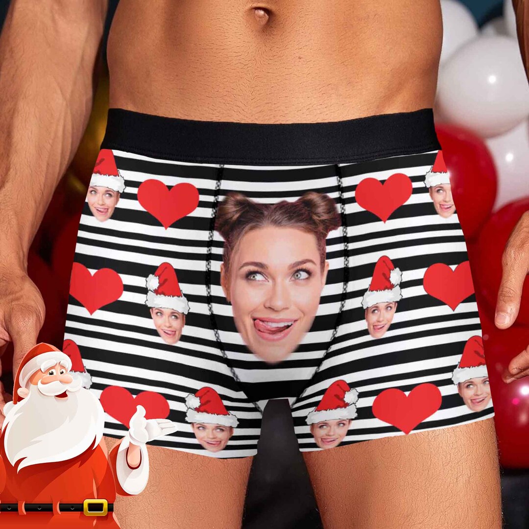 Custom Face Boxers Brief, Personalize Photo Boxers, Custom Men