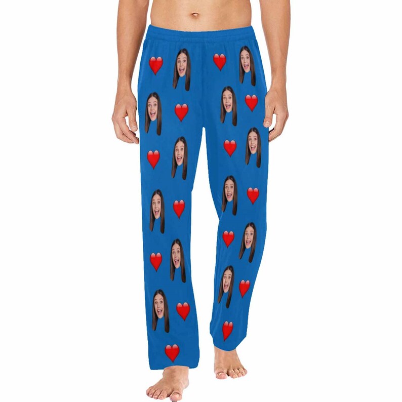 Custom Face Pajama Pants Personalize Photo Pajama Bottom Etsy
