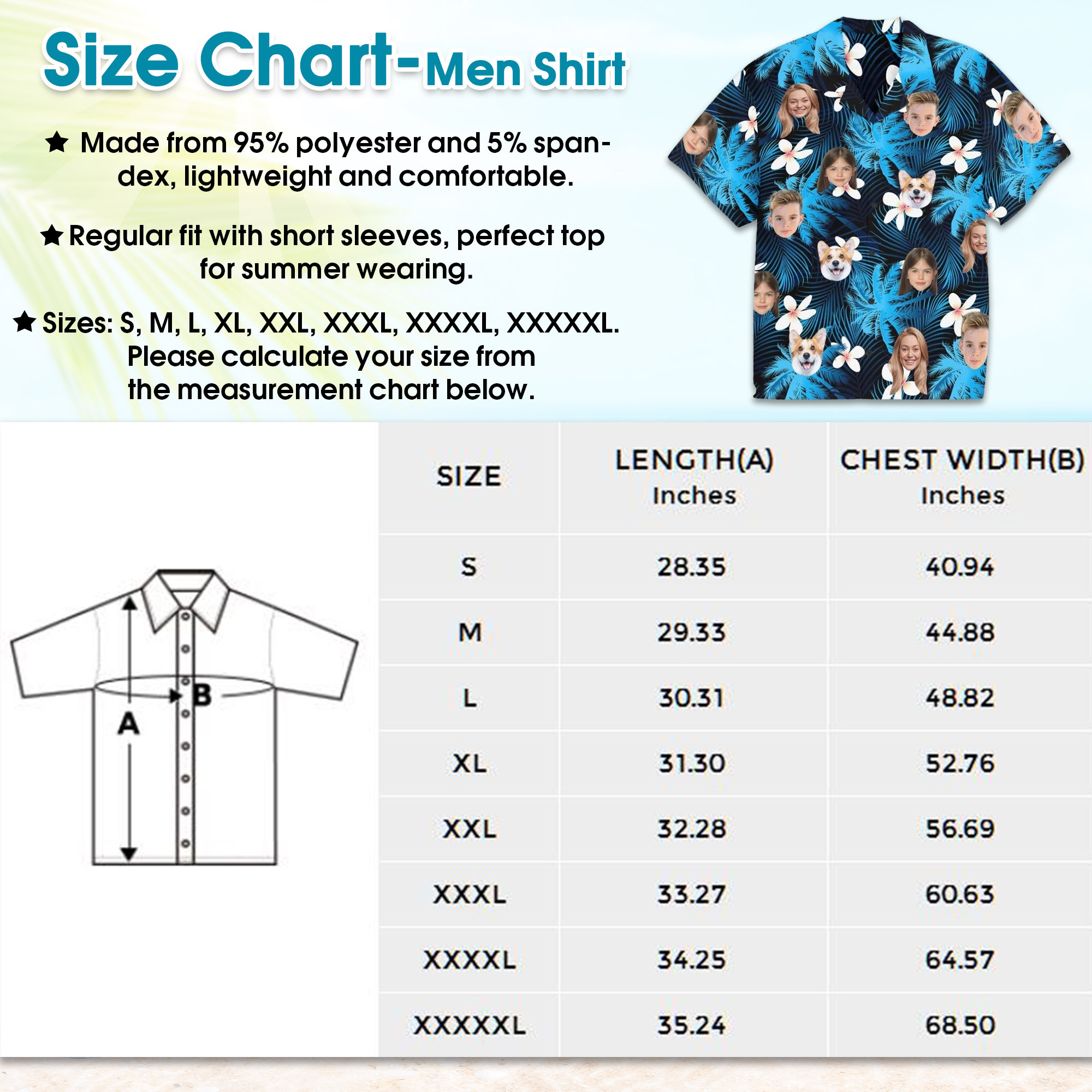 🔥Buy 2 FREE SHIPPING🔥Custom Hawaiian Shirt with Multiple Faces & Matching Bucket Hat - Personalized Photo Shirt for Couples & Families, Unique Gift for Men or Dad