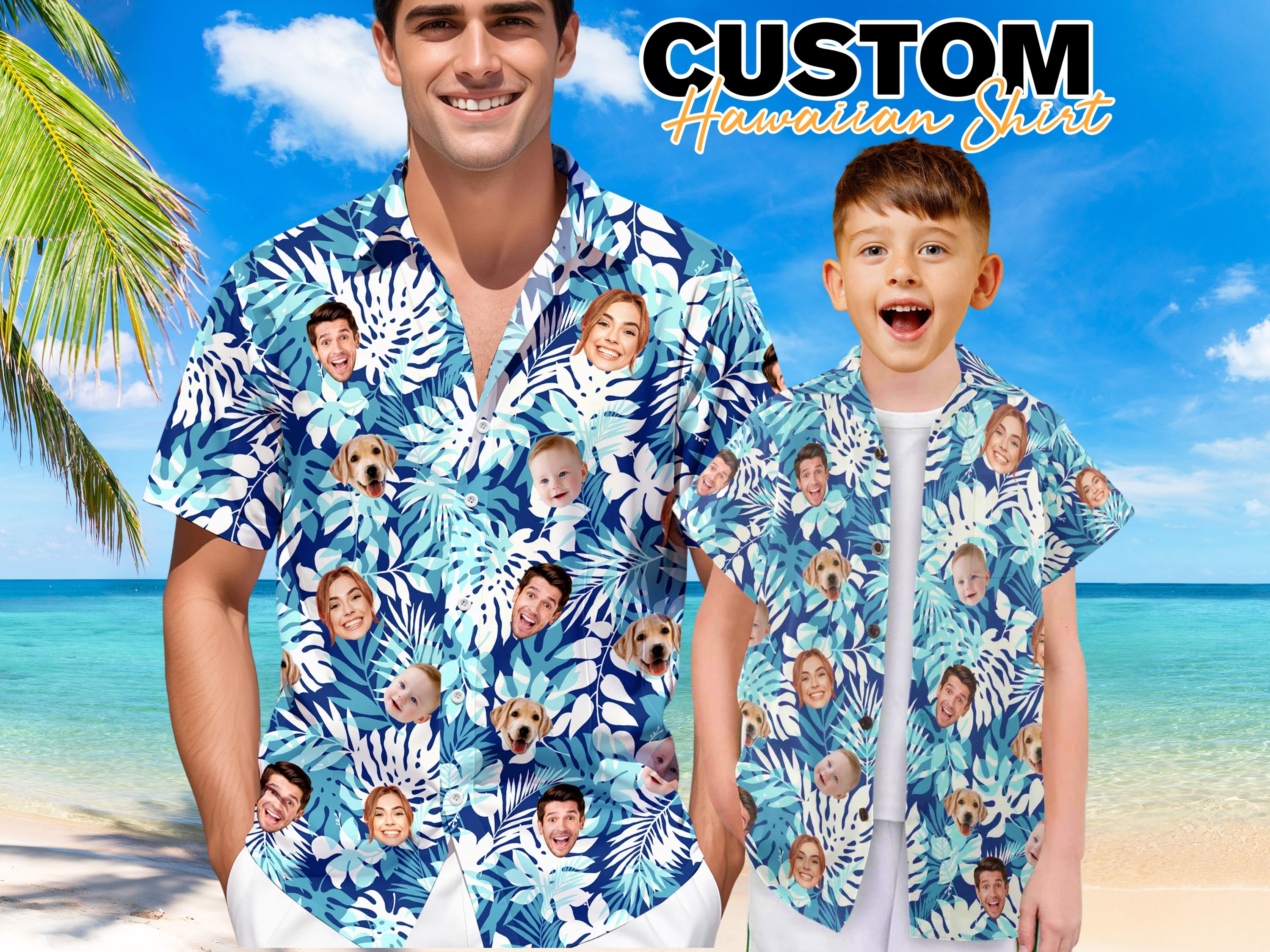 Custom Face Hawaiian Shirt: Personalized Photo Tropical