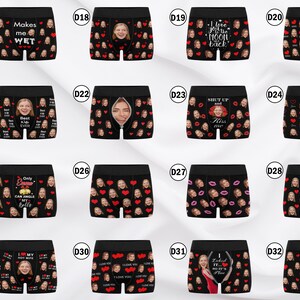 Custom Face Boxers and Socks, Personalized Photo Underwear, Anniversary Gift image 3