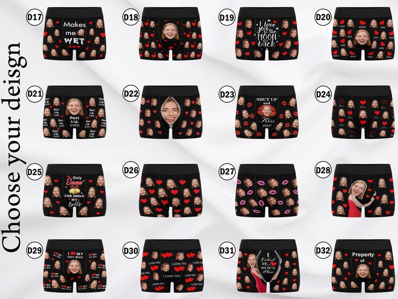 Custom Face Boxers and Socks, Personalized Photo Underwear, Anniversary Gift image 3