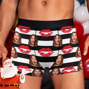 Custom Face Boxers Brief, Personalize Photo Boxers, Custom Men