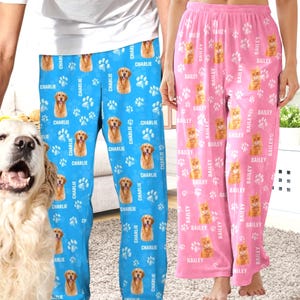 Personalized Dog Photo Pajama Pants: Custom Pet Portrait pajamas