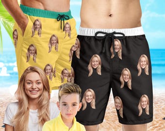 Custom Face Swim Trunks: Personalized Men's Bathing Suit