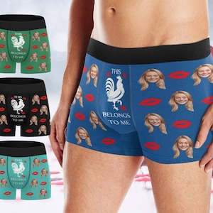 Custom Photo Boxers Briefs, Personalize Boxers with Face, Custom Christmas Underwear, Best Birthday/Wedding/Anniversary Gifts for Him