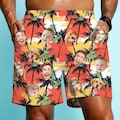 Personalized Face Beach Shorts: Custom Men's Bathing Suit, Father's Day Gift