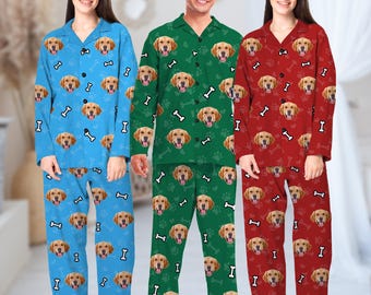 Custom Pet Face Pajamas: Matching Family Christmas Pajamas
