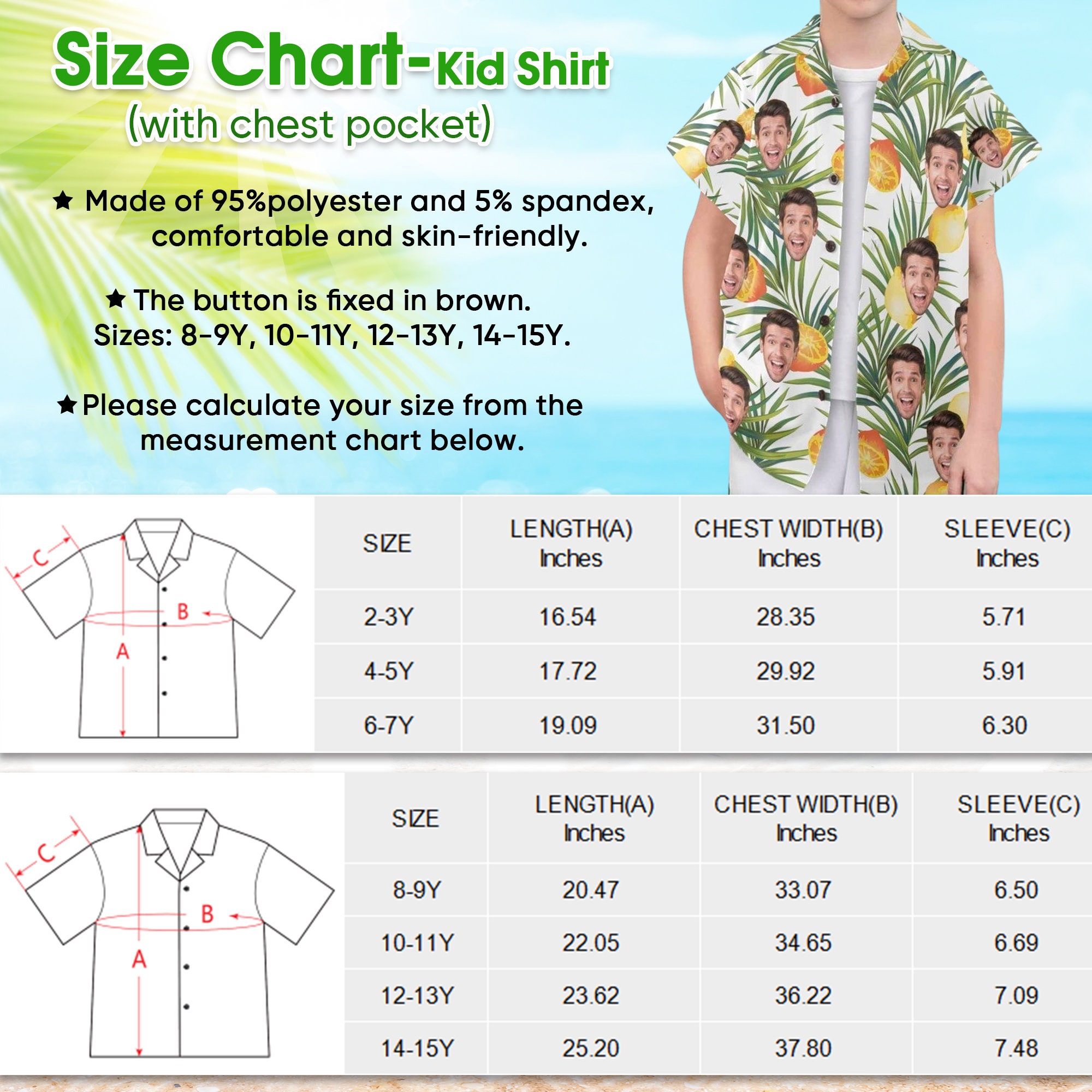 Custom Hawaiian Shirt with Face  - Personalized Hawaiian Button Shirt