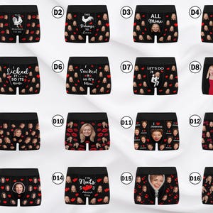 Custom Face Boxers and Socks, Personalized Photo Underwear, Anniversary Gift image 2