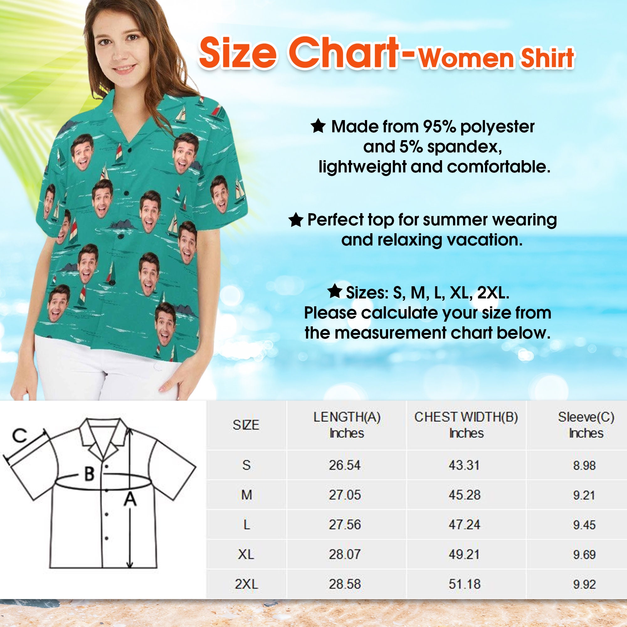 Custom Hawaiian Shirt with Face  - Personalized Hawaiian Button Shirt