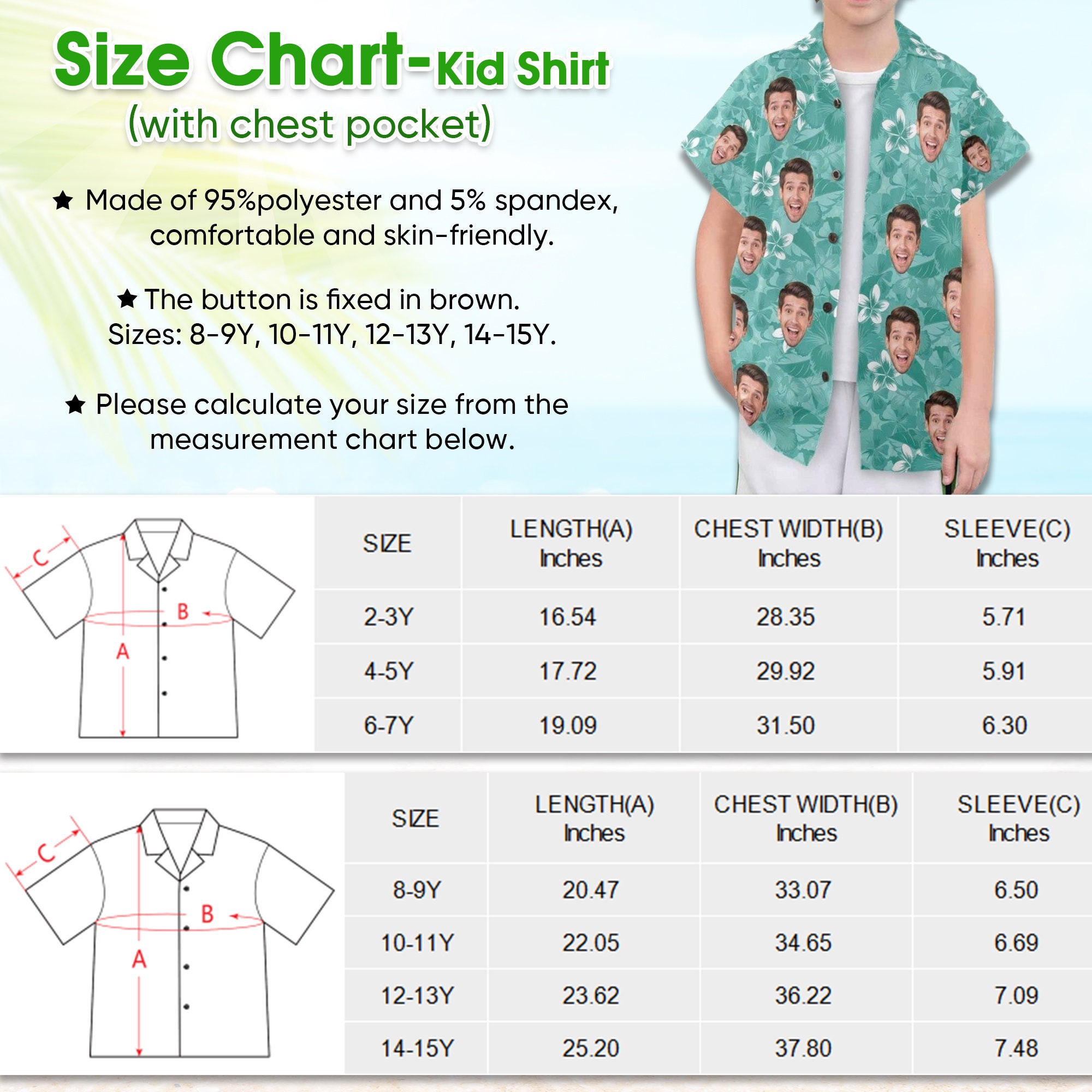 🔥Buy 2 FREE SHIPPING🔥Custom Hawaiian Shirt with Multiple Faces & Matching Bucket Hat - Personalized Photo Shirt for Couples & Families, Unique Gift for Men or Dad