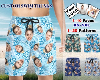 Personalized Swim Trunks,Custom Face on Beach Shorts,Photo Men Bathing Suit,Birthday Party/Father's Day Gift/Bachelor Party/Anniversary gift