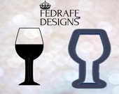 Wine Glass Cookie Cutter and Fondant Cutter and Clay Cutter