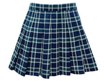 Hand-Sewn Plaid Pleated Women's Skirt, High Quality, Pleated Fashion Skirt, Women's Pleated Skirts | Deep Pocket & Durable