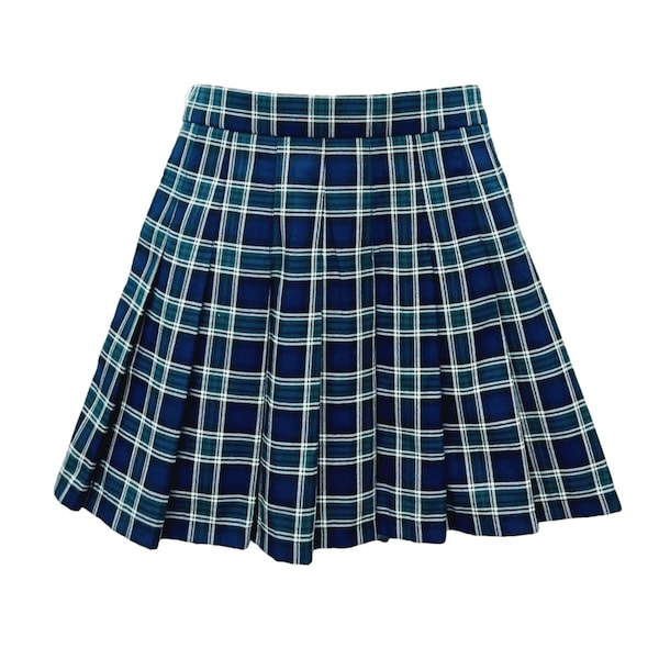 Hand-Sewn Plaid Pleated Women's Skirt, High Quality, Pleated Fashion Skirt, Women's Pleated Skirts | Deep Pocket & Durable