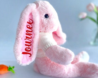 Monogrammed Bunny|Personalized Bunny Rabbit,Personalized Baby Gift|Personalized Stuffed Animal, Personalized Bunny|Easter Bunny|Newborn Gift