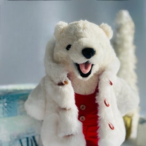 Polar Bear, Personalized Bear Plush 16, Large Polar Bear Toy, Teddy Bear Stuffed Animal, Bear with Fur Coat, Christmas decor, Gift for boys image 5