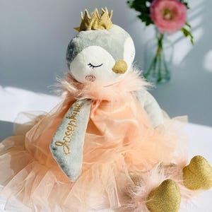 Pinguin Stofftier Pinguin Prinzessin Puppe Personalisierte Pinguin Plüsch Weihnachtsgeschenk Mädchen Weihnachtsstrumpf Neugeborene Baby Shower Geschenk