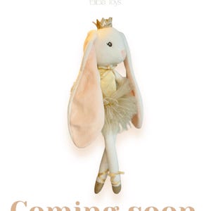Princess Rabbit Toy Bunny Princess Doll, Bunny Stuffed, Custom Easter Bunny, Embroidered ...