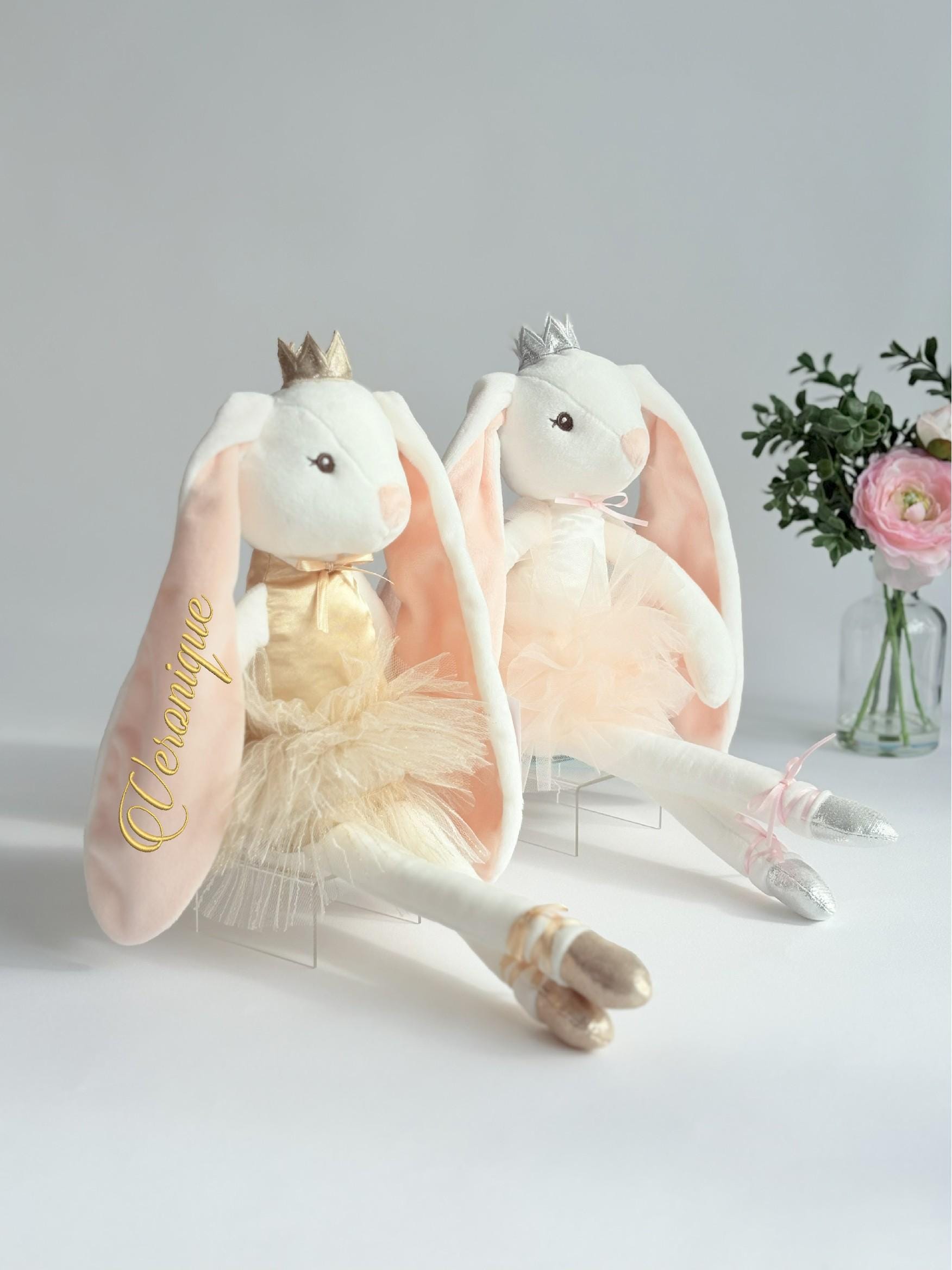 Princess Rabbit Toy Bunny Princess Doll, Bunny Stuffed, Custom Easter Bunny, Embroidered ...