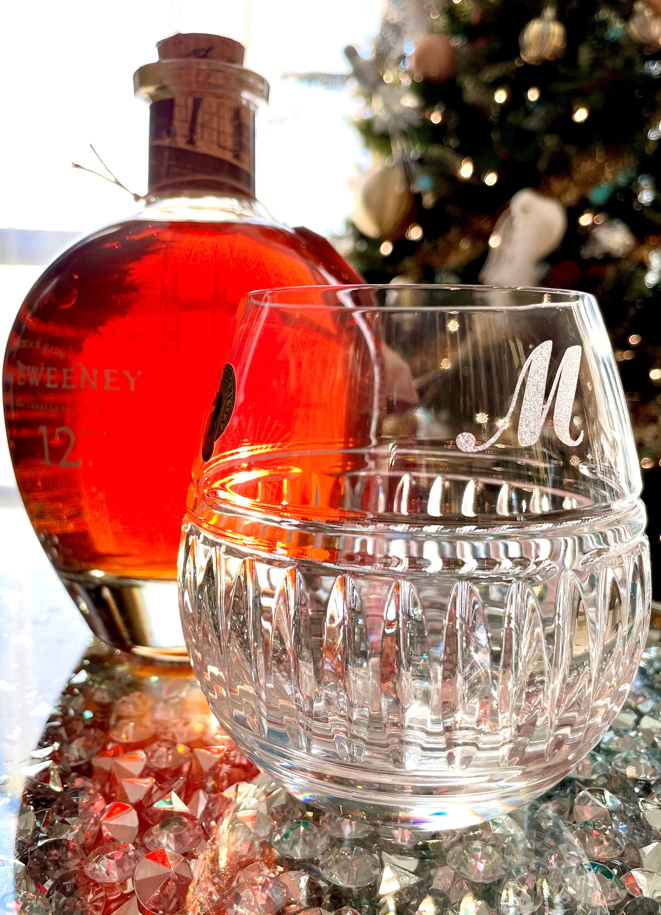 Waterford crystal BOLTON stemless glasses can be personalized Etsy