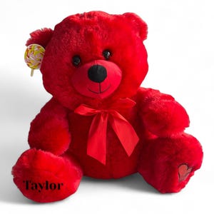 Personalized Teddy Bear Extra Large Stuffed Bear Toy Red Teddy Bear Plush Bear Plush New born gift Nursery Decor Baby Shower Valentine&#39;s Day