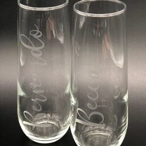 Personalized Stemless Champagne Flute