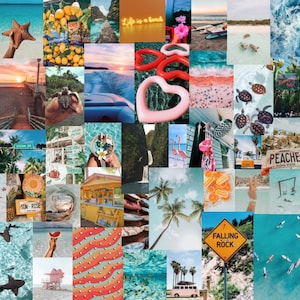 Chill Summer Beachy Vibes Aesthetic Wall Collage Kit Digital - Etsy