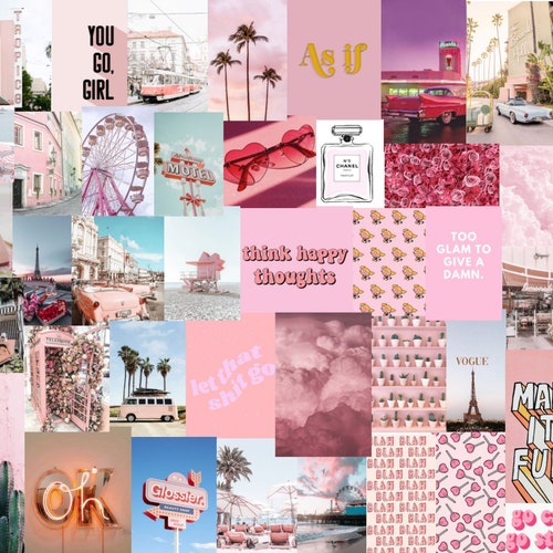 Trendy Peachy Vibes Aesthetic Wall Collage Kit Digital - Etsy