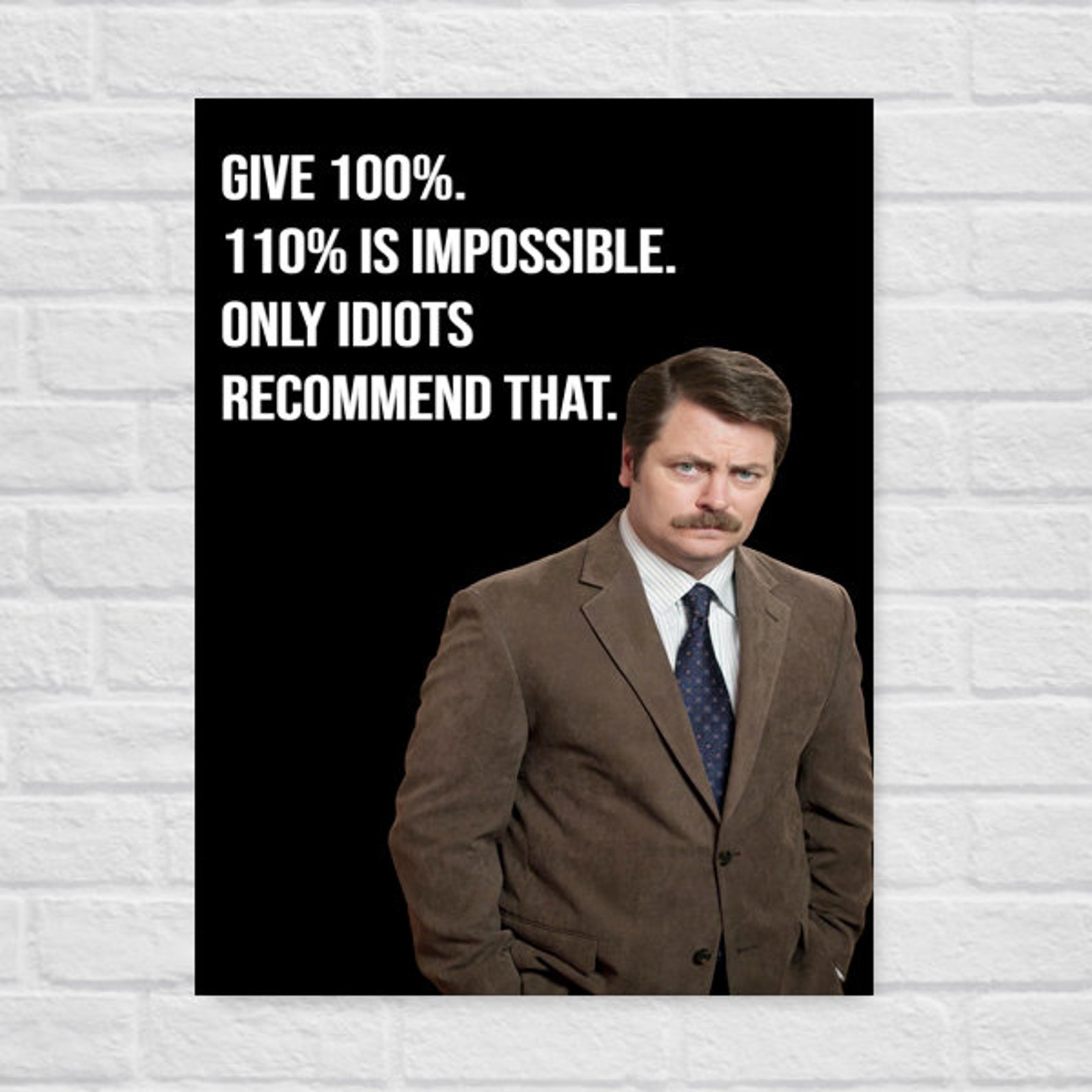 Ron Swanson Quote Poster Etsy