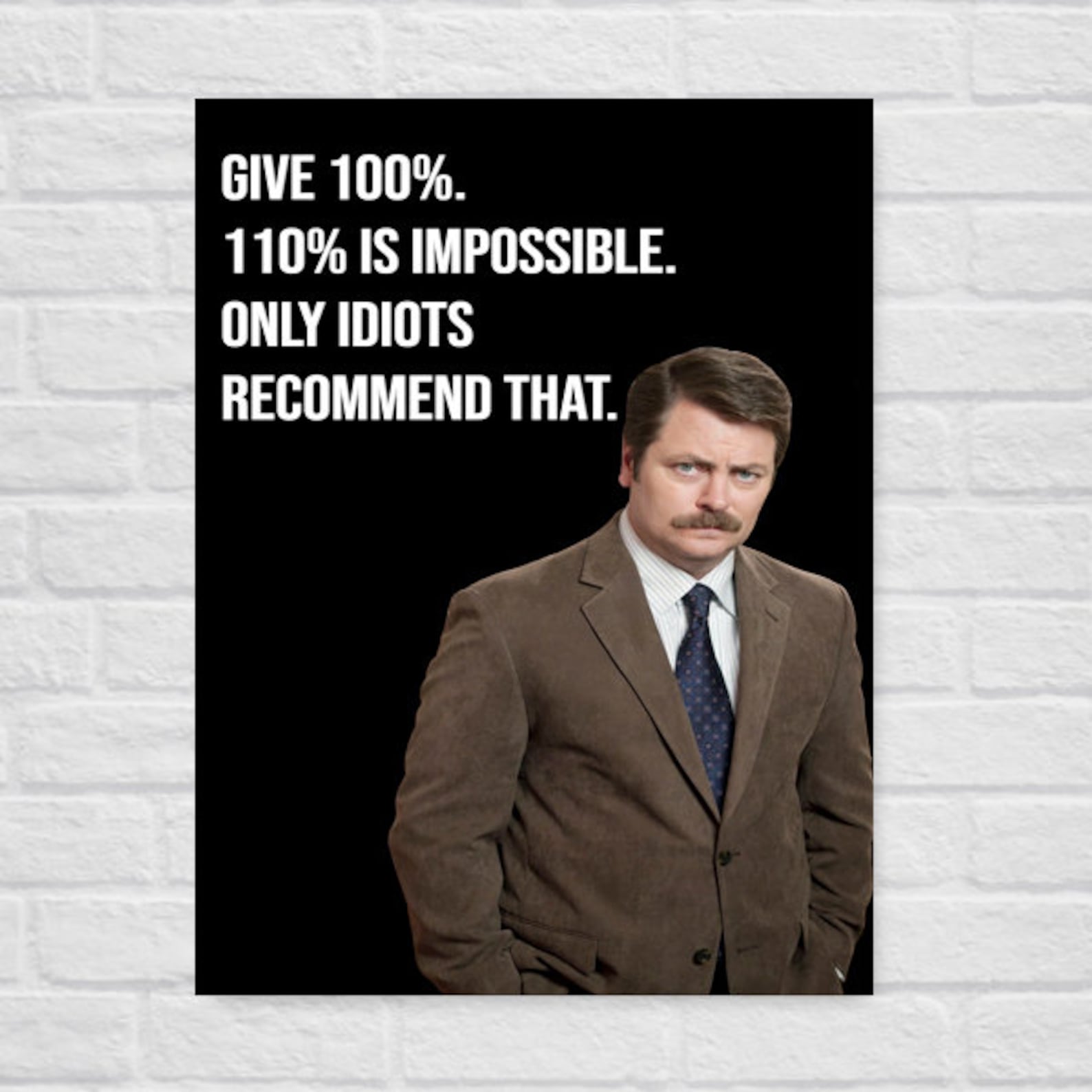 Ron Swanson Quote Poster Etsy