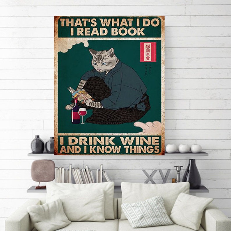 Cat Book What I Do Poster