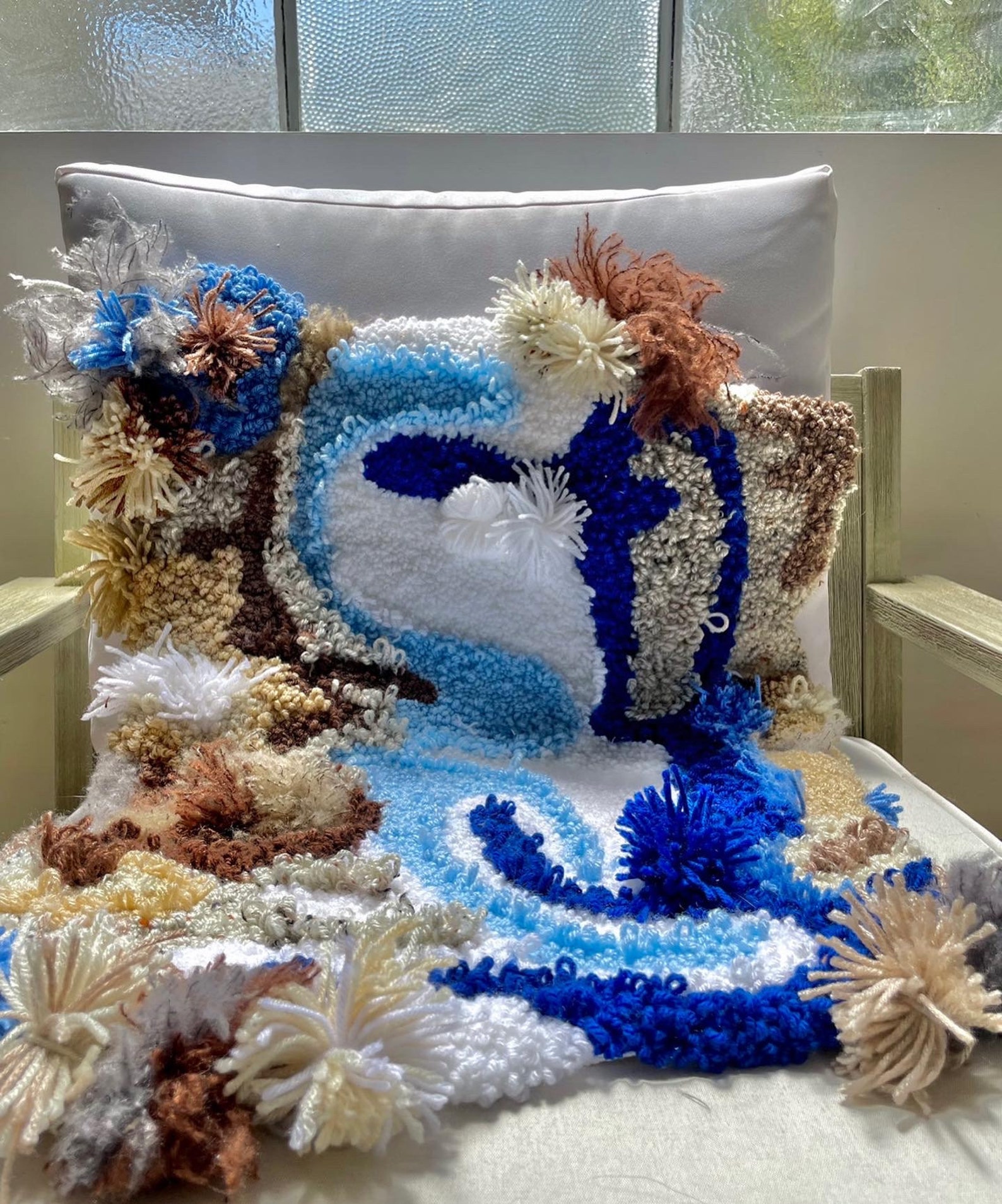 Hand tufted fluffy wall hanging / rug Etsy