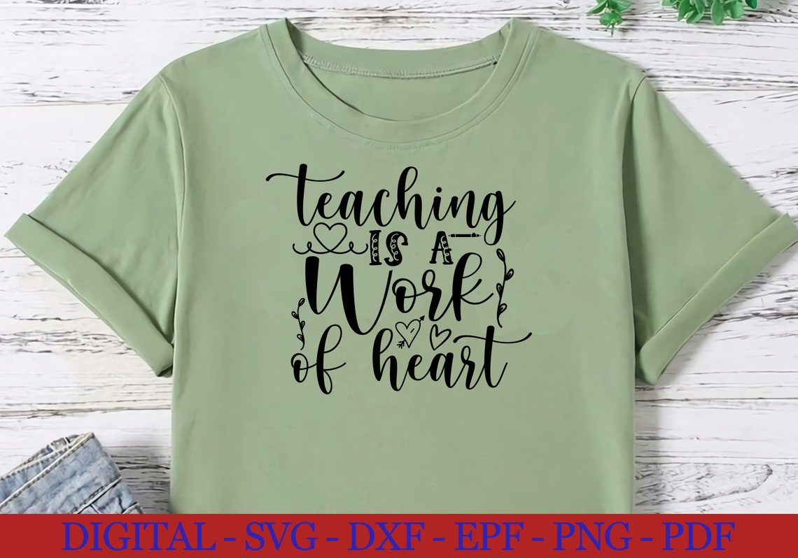 Download Teaching Is A Work Of Heart svg Best Teacher svg Teacher | Etsy