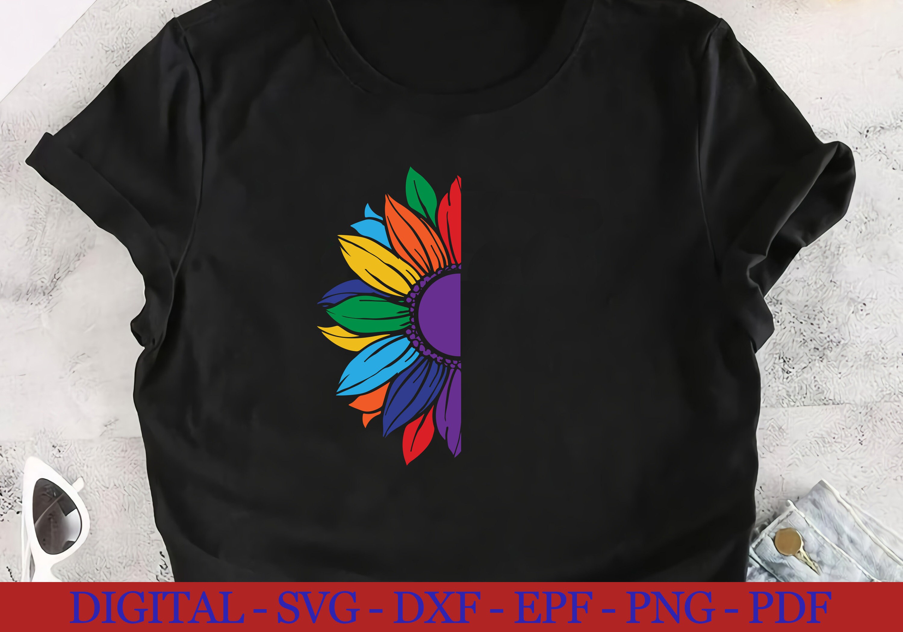 Free Free Rainbow Sunflower Svg 553 SVG PNG EPS DXF File
