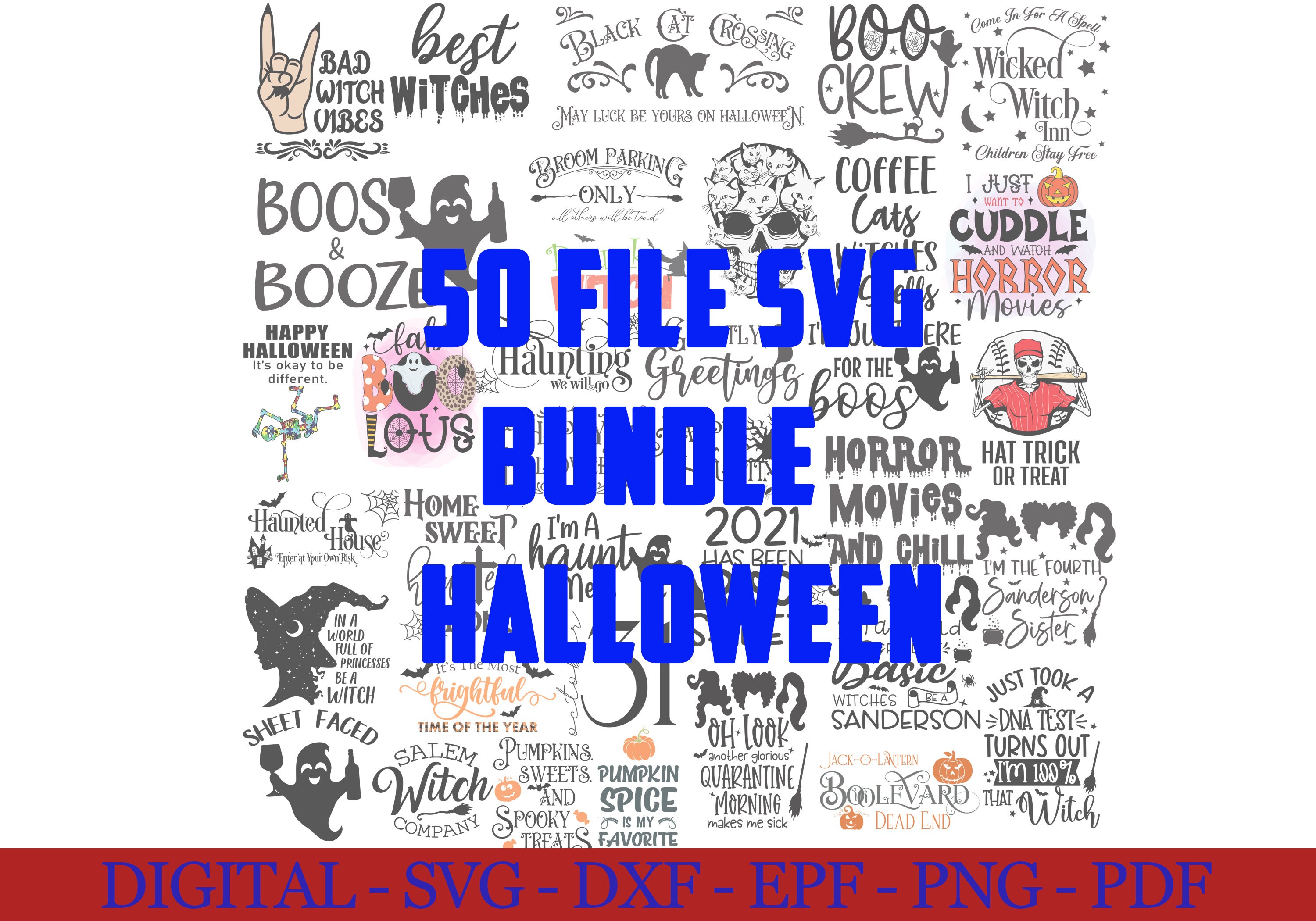50 file Halloween SVG Bundle Halloween SVG Fall Svg Autumn | Etsy