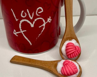 Forever heart Mini Wooden Spoon Valentine's Day Tiered Tray Decor Coffee Bar  Valentine Decor