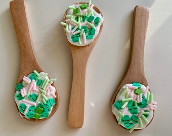 Mini Wooden Spoons | St. Patrick's Day Tiered Tray Decor | Coffee Bar Decor | St. Patty's Decor | Leprechaun Hat| Farmhouse